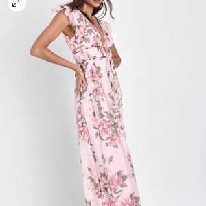 Floral Pink Maxi Dress